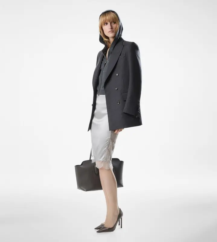 KNEE-LENGTH SKIRT WITH LACE INSERTS online